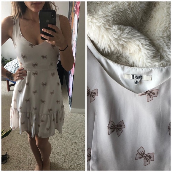 BB Dakota Bow Print Dress Size 0 - Picture 1 of 1